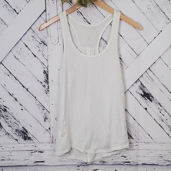 3 Lululemon 105F Singlet Racerback Tank Tops Teal White - Picture 3 of 6